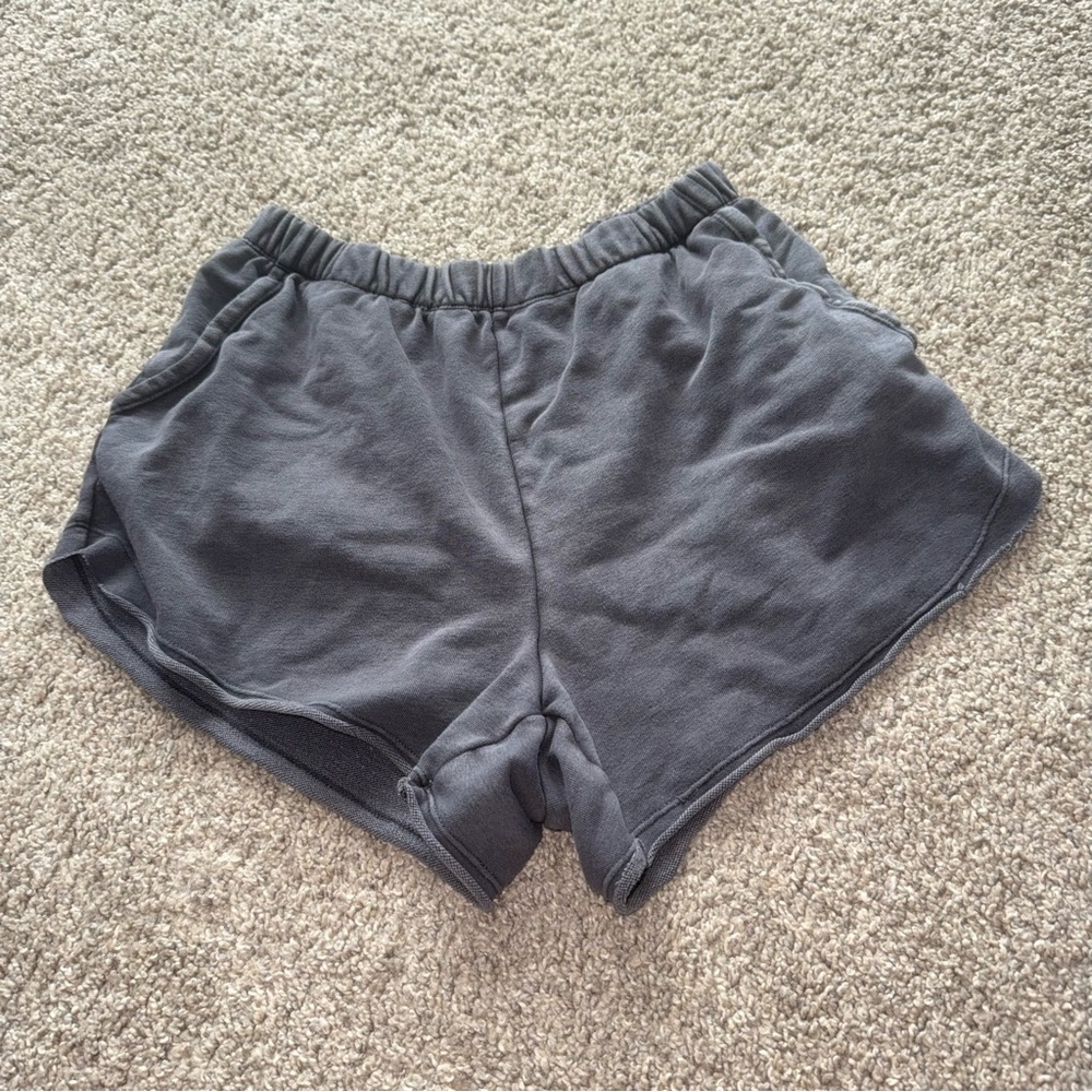 SOLD | Aerie - Dolphin Hem Lounge Shorts - Small, Dark Grey - Picture 1 of 3